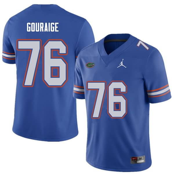 NCAA Florida Gators Richard Gouraige Men's #76 Jordan Brand Royal Stitched Authentic College Football Jersey ETJ0264QI